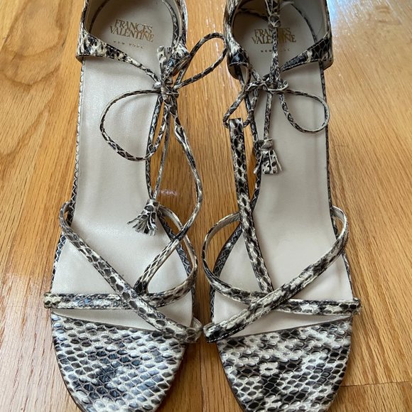 Frances Valentine Snakeskin Valentina Heels - Size 9 - Picture 1 of 5